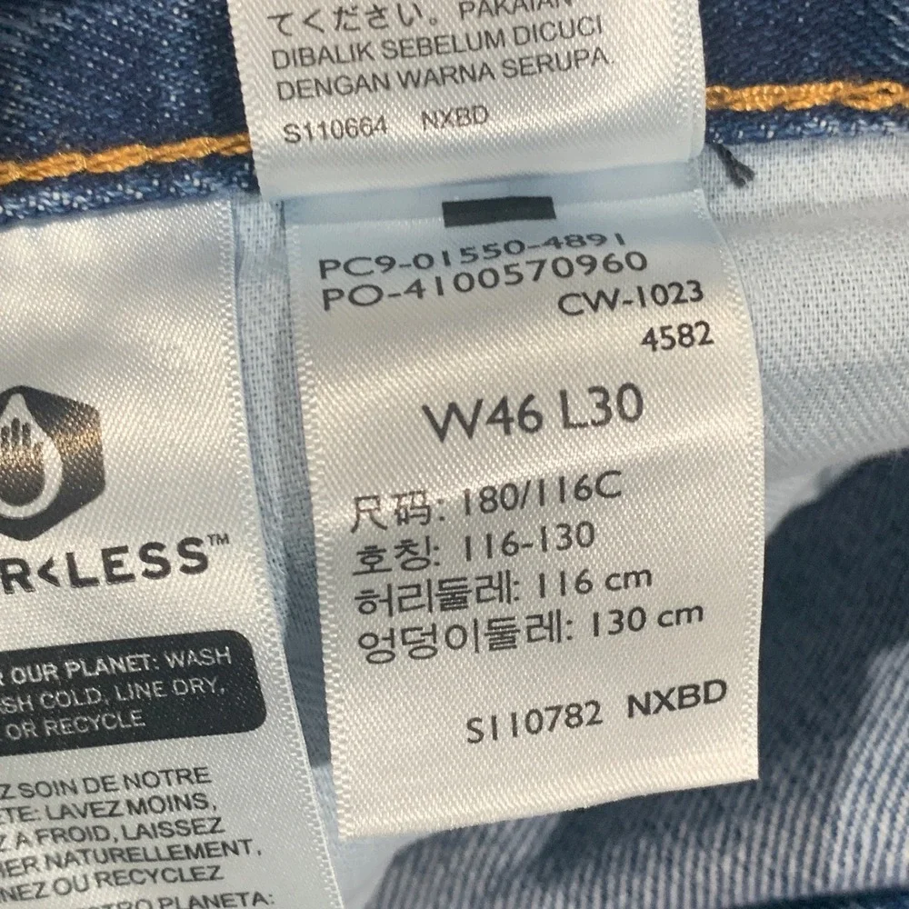 Levi's 550 Relaxed Fit Jeans Mens 46x30 Blue Tapered Leg Medium Wash Denim
